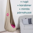 Kép 1/3 - gitamom csepphinta beige pink-fehér pöttyös