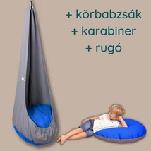 szürke égkék csepphinta + körbabzsák szürke égkék csepphinta + körbabzsák